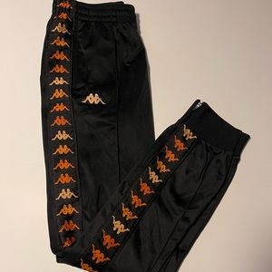 Black & Orange Kappa Joggers Size M